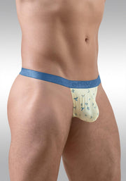 ErgoWear Thong SLK SE G - String 3D - Pouch in Soft Yellow Vanilla Birds 1768 1142