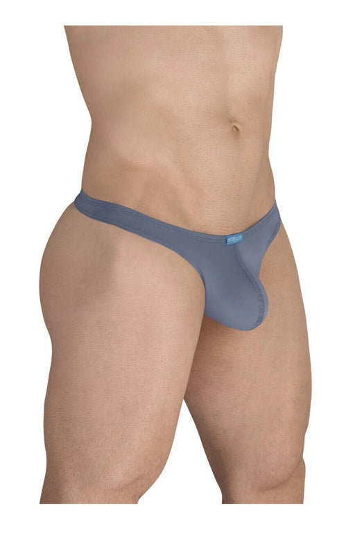 ErgoWear Thongs X4D Soft Microfibre Smoke Blue Thong 1595 94 - SexyMenUnderwear.com