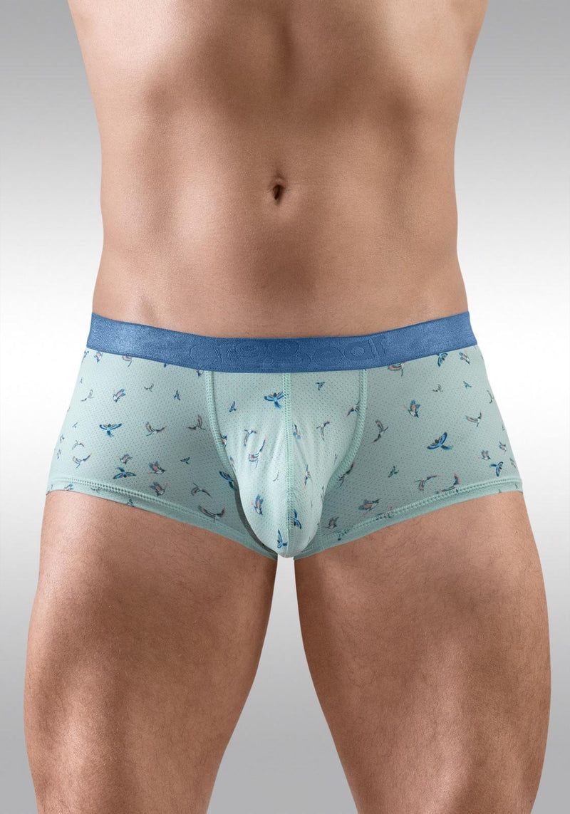 ErgoWear Trunks SLK SE Micro - Mesh Boxer in Blue Frost Birds 1778 1075
