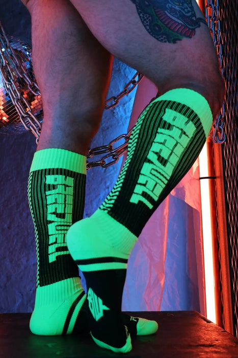 BREEDWELL Long Socks Eternity Knee Sock in Neon Green 45