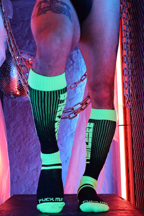 BREEDWELL Long Socks Eternity Knee Sock in Neon Green 45