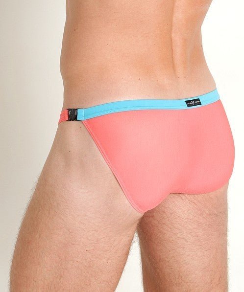 Gregg Homme Briefs SLINGSHOT With Detachable Clips Sheer Coral Brief 200203 G596