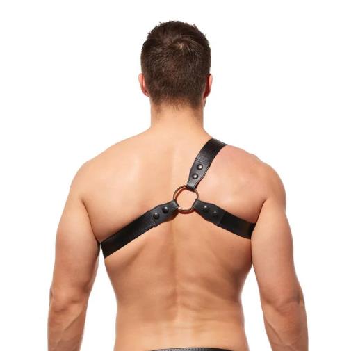 GREGG HOMME Harness Solid Gold Ring And Zipper Adjustable Snaps 190860 G1354