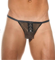 Gregg Homme JAG String in Sheer Mesh Gold 200814 G862