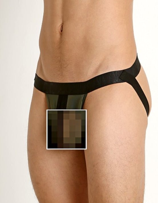 GREGG HOMME Jock Temptation Jockstrap See - Thru Mesh Khaki 152134 1095