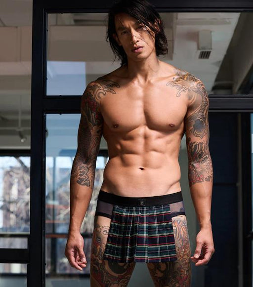 Gregg Homme Kilt Brief Combo Open Pouch KINKILT Soft Mesh Navy Briefs 210503 GT41