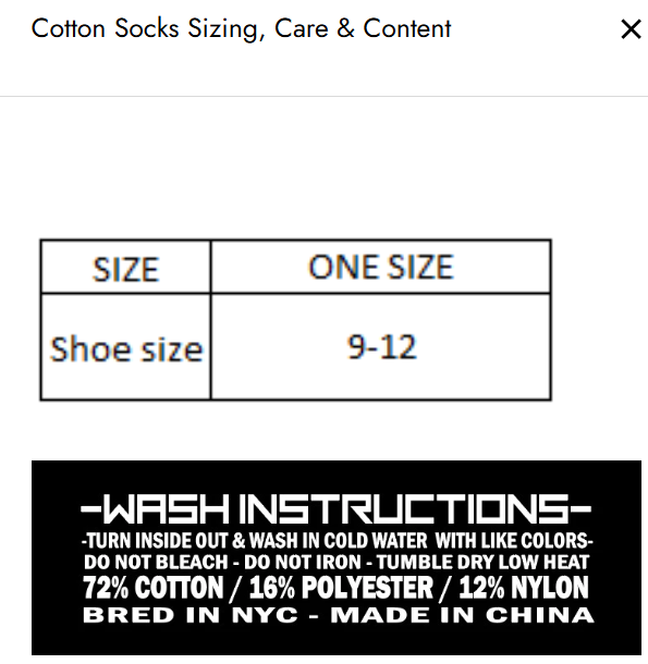 BREEDWELL Gymnetixxx Crew Socks Cotton Nylon Mid-Calf Sock in Black 6