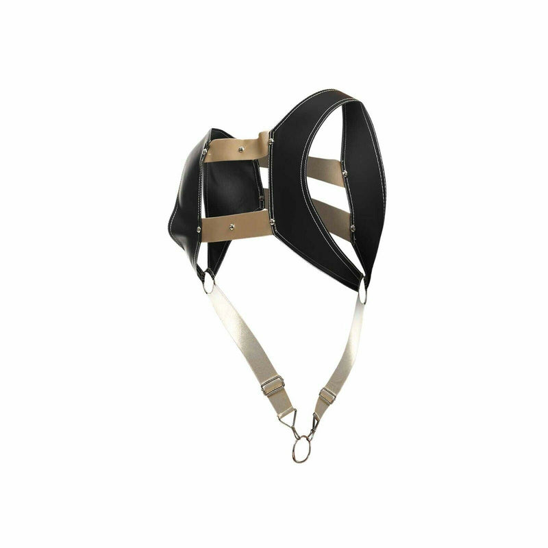 Harness MOB DNGEON Faux - Leather CropTop C - Ring Harness Goldeneye DMBL088
