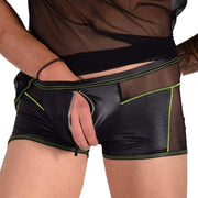 Kit Gregg Homme L Tank Top & M Boxer Front Zip Black/Neon Green 33656 MX144