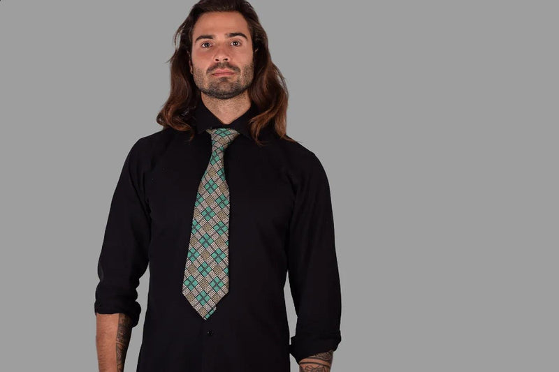 KITON Napoli Chic ART Men's neck Tie 100% Silk 58'' long K122