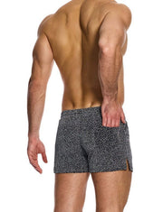 Knitted Shorts MODUS VIVENDI Crackled Slim Fit Retro - Shorts Yarns Grey 25361 B932