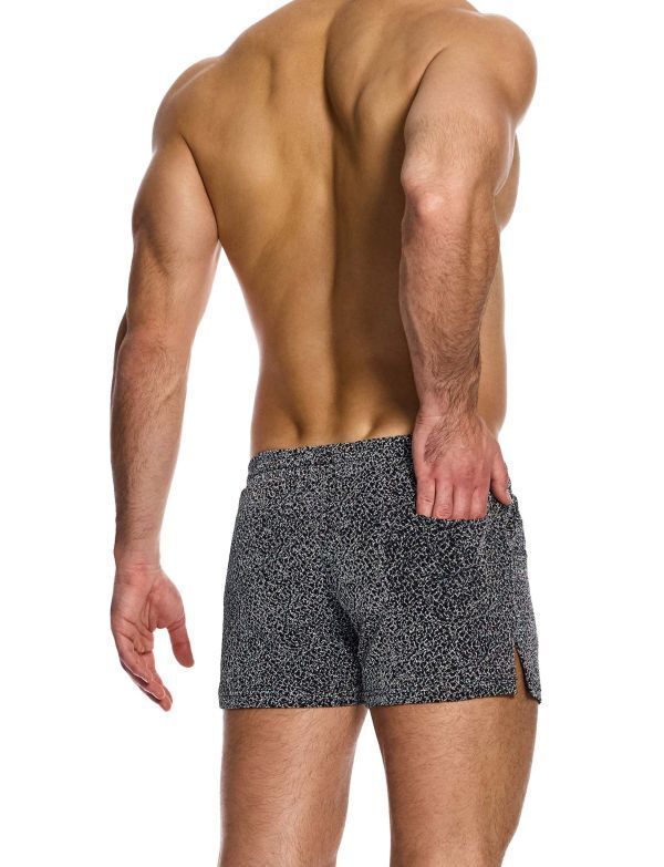 Knitted Shorts MODUS VIVENDI Crackled Slim Fit Retro - Shorts Yarns Grey 25361 B932