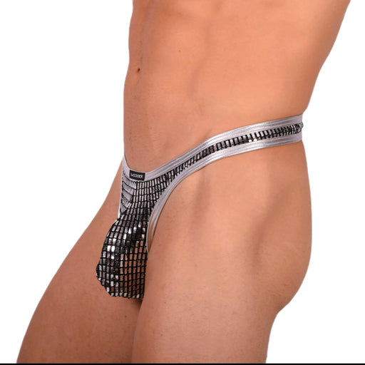 L Wojoer Sexy Silver Disco Thong 33933 MX182