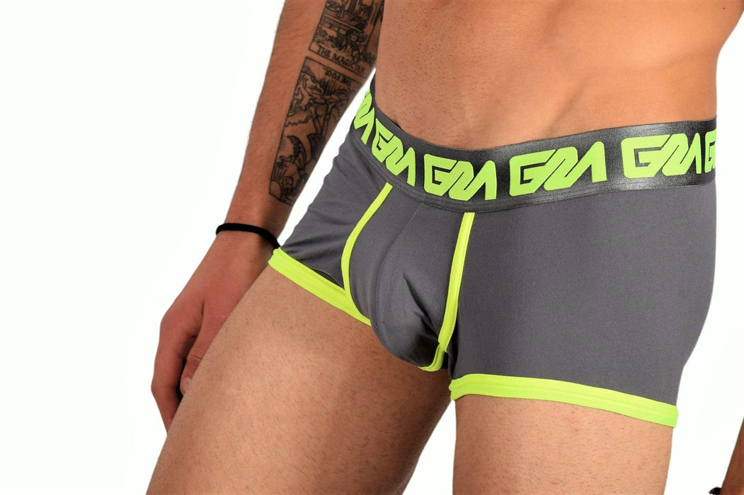 Large Garcon Model Boxer Trunk Neon Grey 36