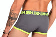 Large Garcon Model Boxer Trunk Neon Grey 35