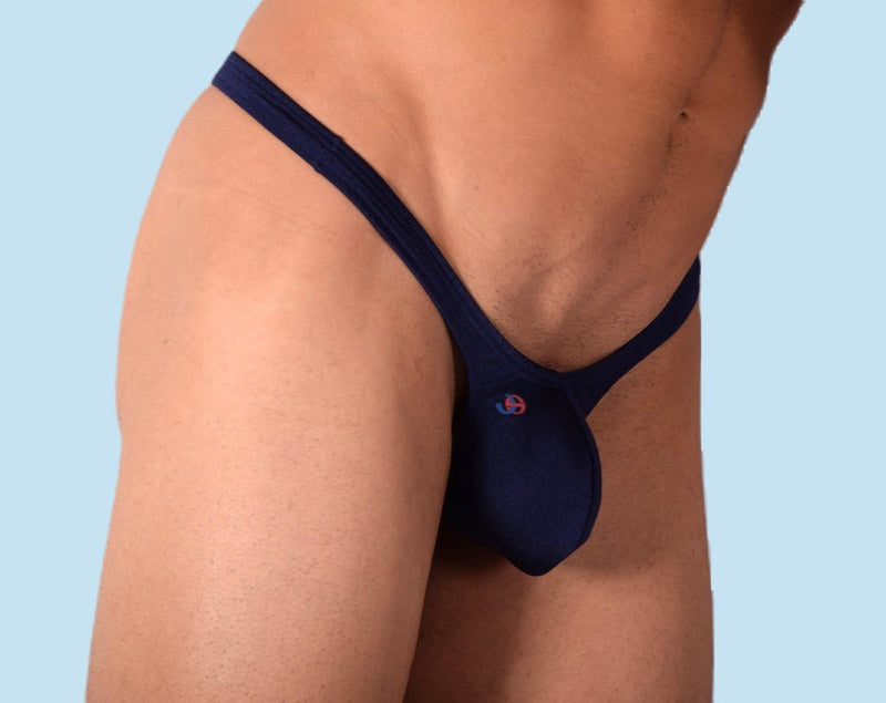 Large JOE SNYDER Polyamide Elastane Bulge Thong Navy BUL02 23