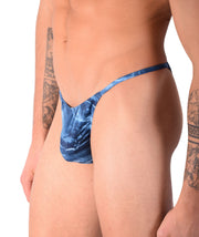 Large SKINZ Tanning Thong Blue print 2159 30" 32" 1