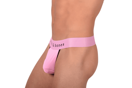 Large SKULL & BONES Jockstrap Limited Edition Pink Mesh 22