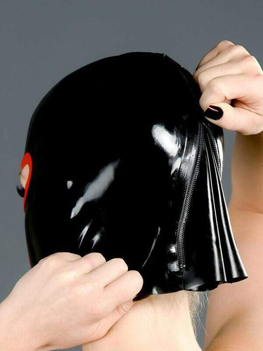 Latex Mask Nose And Mouth Rubber Mask Polymorphe Latex Mask With Back Zip A - 03 32