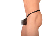 M SMU Sexy C - Thru Detachable Black Thong MX20 341312