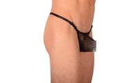 M SMU Sexy C - Thru Detachable Black Thong MX20 341315