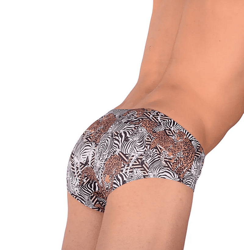 Medium Brief PIKANTE Clay Anatomic Briefs Shaped Pouch Tiger Print 8718 25