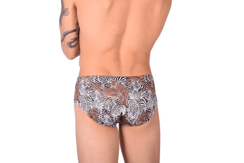 Medium Brief PIKANTE Clay Anatomic Briefs Shaped Pouch Tiger Print 8718 23