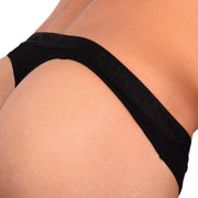 Medium DOREANSE Mens Zipper Thong Black 1354 138