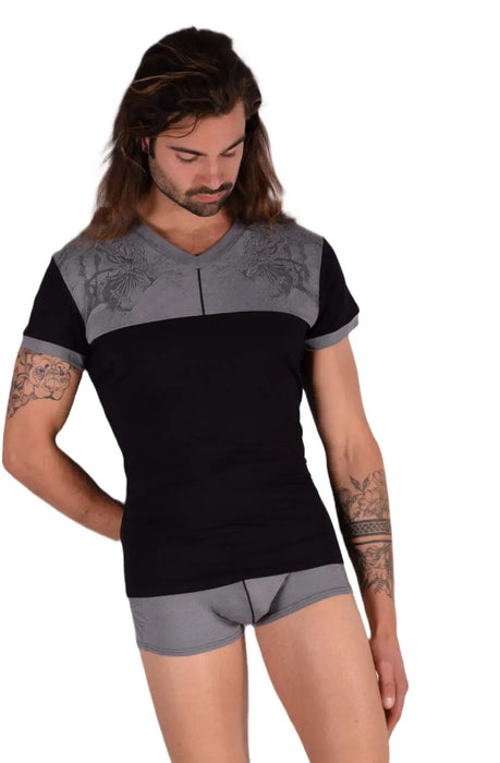 Medium Kit Gregg Homme T-Shirt & Boxer Black/Grey 33657 MX141