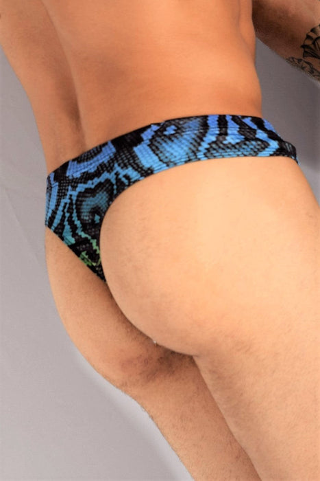 Medium  Pikante Thong Sly Art Mens Thong multi BLUE 80566 1