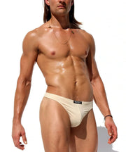 Medium RUFSKIN Thong Robert Stretchy Cotton Faix Fly Thongs Cream 775