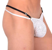 M/L SMU Sexy Party White Thong 33542 MX131