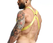 MOB DNGEON Cross back Elastic Harness Back O - Ring Yellow DMBL05 S082