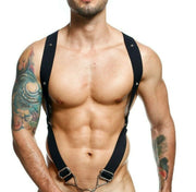 MOB DNGEON Cross back Elastic Harness O - Ring Black DMBL05 S081