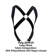 MOB DNGEON Cross back Elastic Harness O - Ring Black DMBL05 S085