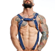 MOB DNGEON Cross C - Ring Harness One Size Adjustable Straps DMBL07 Navy - Camo1