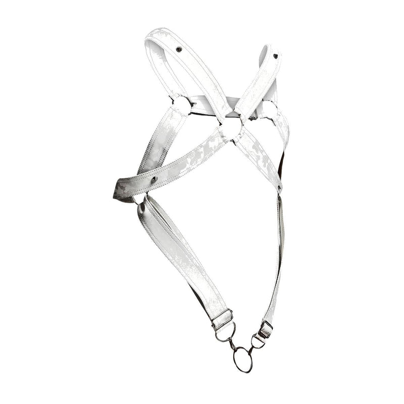 MOB DNGEON Cross C - Ring Harness One Size Adjustable Straps DMBL07 White - Camo2