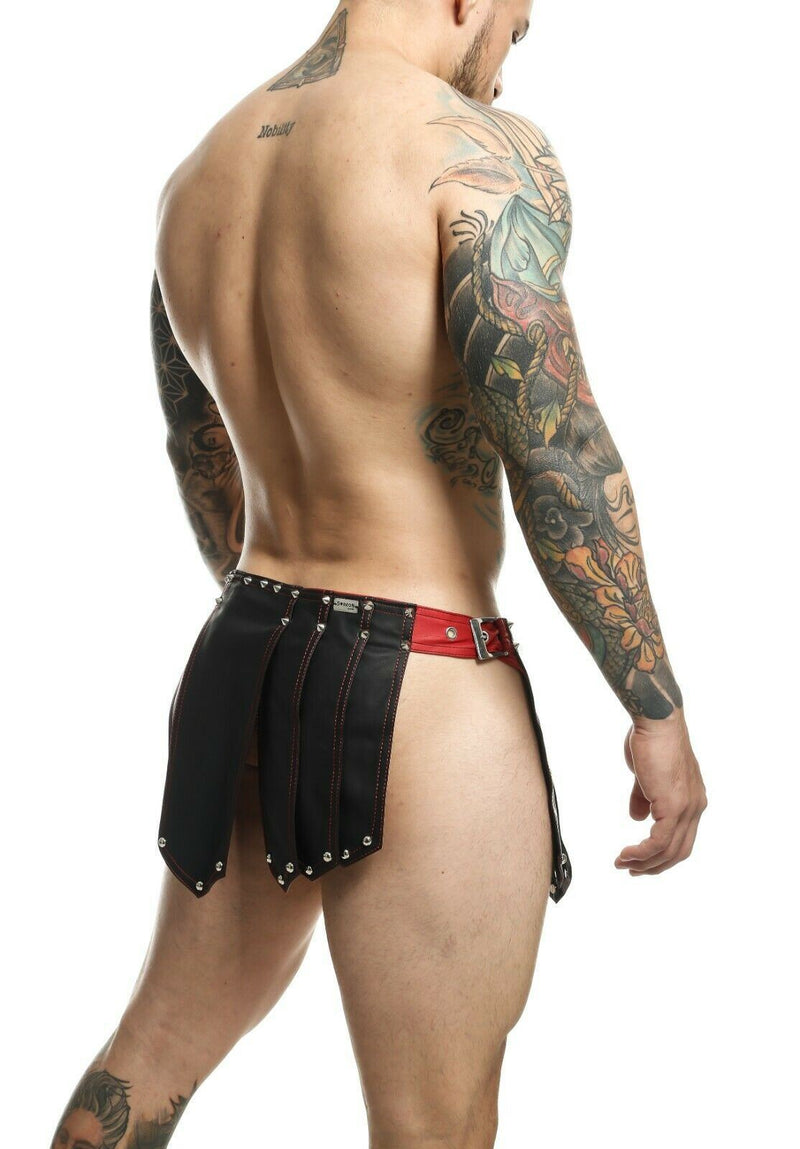 MOB DNGEON Skirts Eroticwear Mens Kilt Roman Skirt Fetish Black & Red DMBL10 44