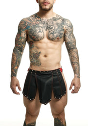 MOB DNGEON Skirts Eroticwear Mens Kilt Roman Skirt Fetish Black & Red DMBL10 43