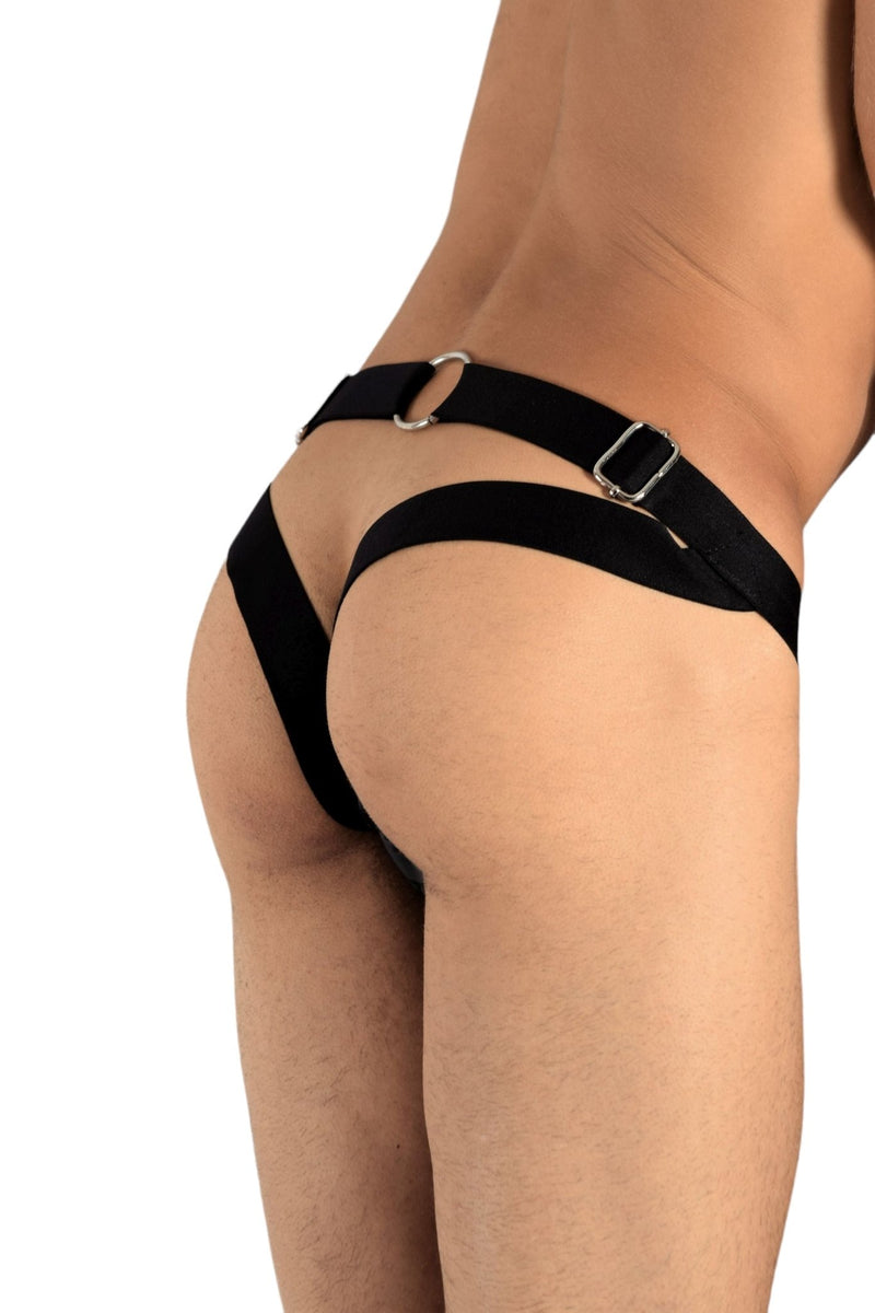 MOB Eroticwear Jockstrap Dngeon Chainlink Jock O/S Black DMBL02 23