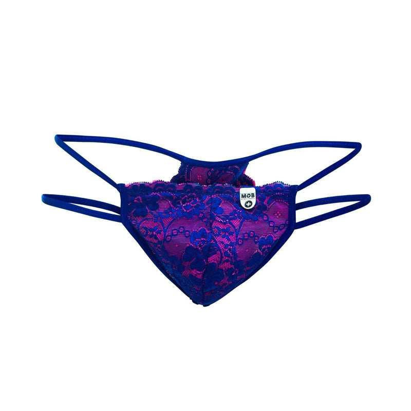 MOB Thongs Malebasics Open Lace Thong Royal Pink MBL496