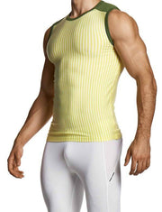 Modus Vivendi Army Combo Sleeveless Tank Top in Yellow/Green 27431 B1032