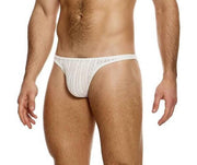 MODUS VIVENDI Bikini Briefs Striped Crochet Low - Cut Brief in Natural 074131