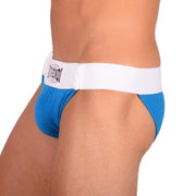 Modus Vivendi Brief Sumo Customizable Twist With Open Front Snap Turquoise 16512 297
