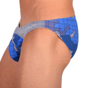 Modus Vivendi Brief Trapped Camo Low - Cut Briefs Blue 11013 73
