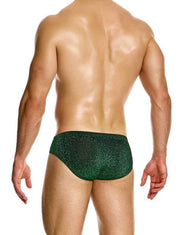 Modus Vivendi Classic Brief Glitter Knitted Lurex Yarns Green Briefs 26315 B872