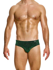 Modus Vivendi Classic Brief Glitter Knitted Lurex Yarns Green Briefs 26315 B873