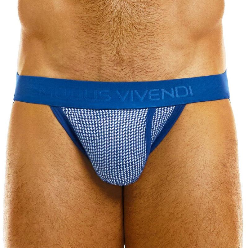 Modus Vivendi Country Jock Knitted Double - Ply Pouch Blue Jockstrap 02211 B762
