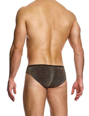 MODUS VIVENDI Crackled Classic Briefs Lurex Brown Metallic Yarns 253133