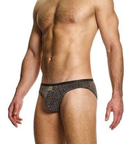 MODUS VIVENDI Crackled Classic Briefs Lurex Brown Metallic Yarns 253132